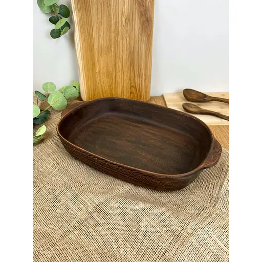 Деко для запікання керамічне (глиняне) різьблене Колосок - фото 7