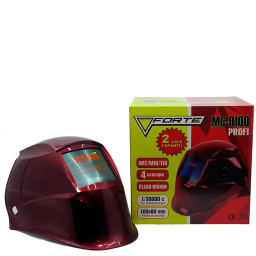 Зварювальна маска-хамелеон Forte МС-9100 (82075) - фото 7