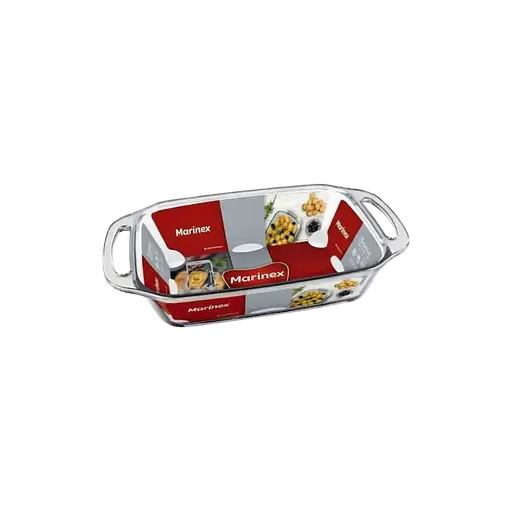 Деко для запікання прямокутне жароміцне скло з ручками Marinex 3,5 л (6539) - фото 1