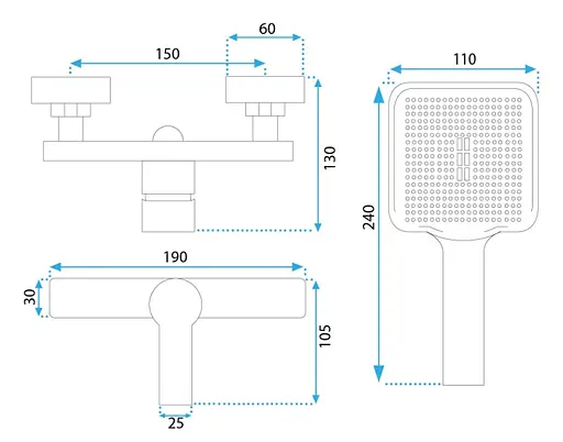 Смеситель для душа Rea Argus black matt REA-B6406 Черный матовый - фото 4