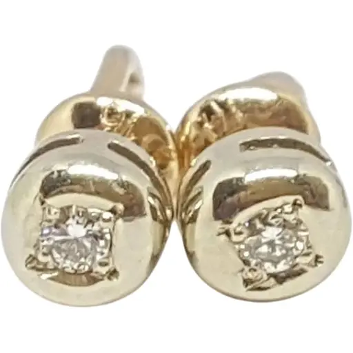 Золотые серьги-пуссеты Гелиос с бриллиантами. Артикул 303955