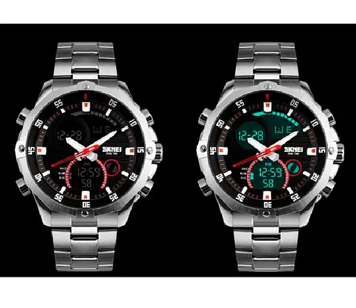 Чоловічий наручний годинник Skmei 1146 (Сріблястий) - фото 4