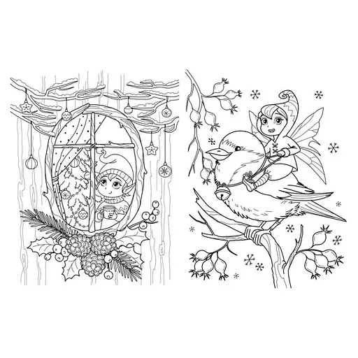 Большая книга раскрасок Новый год 1736010, 64 страницы - фото 4