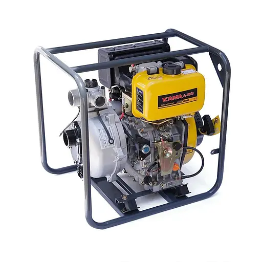 Мотопомпа дизельна KBRKDL20HPE, продуктивність 36 м3/година, потужність 5,2 к.с.