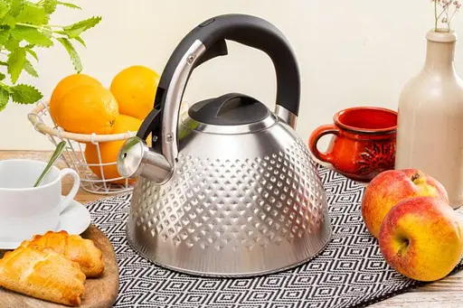 Чайник Edenberg з нержавіючої сталі зі свистком чорна ручка 3 л (EB-8830) - фото 2