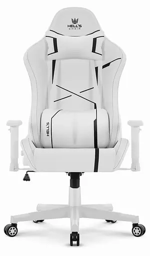 Компьютерное кресло Hell’s HC-2001 White-Black экокожа - фото 6