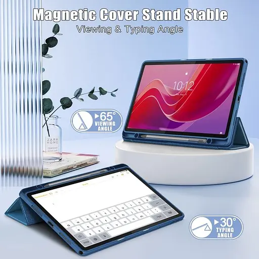 Чехол TPUCristal Pen holder Lenovo Tab M11 Xiaoxin Pad 2024 11 Синий - фото 5