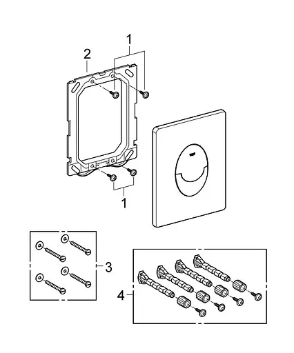 Панель змиву, матовий хром Grohe Skate Air 38505P00, Хром матовый - фото 4