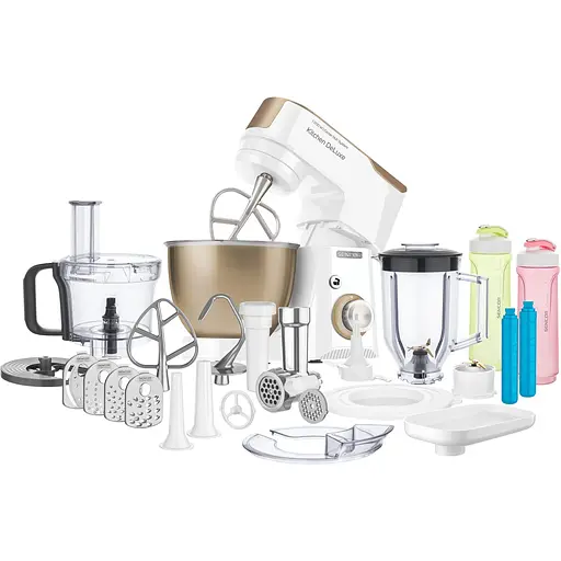 Кухонная машина Sencor 1000Вт бело-золотой. - фото 3