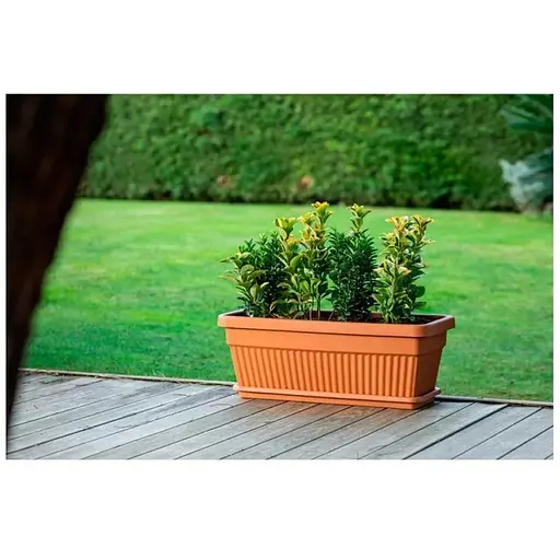 Вазон KEMER №3 15l 710х185х170mm балконний теракот - фото 4