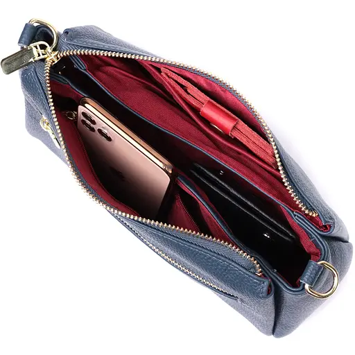 Женская сумка через плече Vintage из натуральной кожи 24х16х6.5 см sum0029018 - фото 7