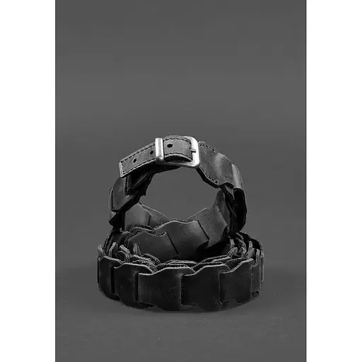 Женский кожаный бохо-ремень BlankNot Crazy Horse черный  - фото 4