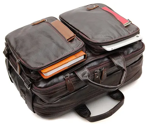 Чоловіча шкіряна сумка Vintage 38х27х15 см sum0012448 - фото 4