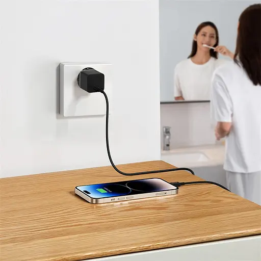 Зарядний блочок Baseus GaN5S Fast Charger 20 W (1 Type-C) чорний - фото 5