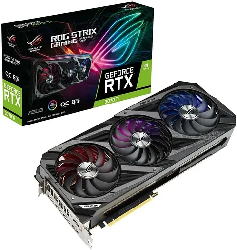 Видеокарта ASUS RTX 3070Ti 8Gb Strix Gaming OC (ROG-STRIX-RTX3070TI-O8G-GAMING) (GDDR6X, 256 bit, PCI-E v4.0) Б/у - фото 9