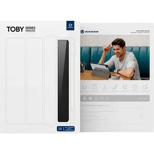 Чехол-книжка Dux Ducis Toby Series With Pencil Holder для Apple iPad Air 13" (2024-2025)/Pro 12.9" (2020-2022) Black [130630] - фото 10