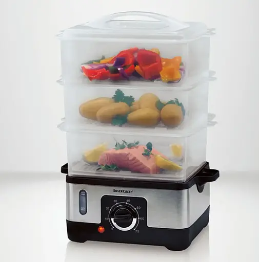 Електрична пароварка Silver Crest SDG 950Вт C3 9л 3 ємності - фото 1