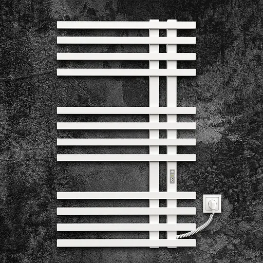 Электрический полотенцесушитель Kosser Браш 1000x600 ER тайм. белый ДБ02ERW, Белый матовый, Правое - фото 2
