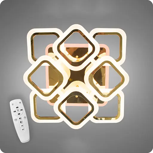 Люстра світлодіодна 517 Dlight 3color з пультом 110Вт Золото (01814) - фото 1