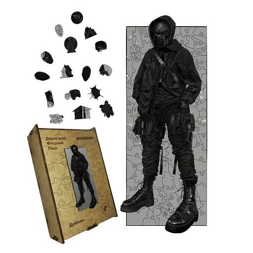 Деревянный фигурный пазл Кай Мори Дьявольская Ночь, А2, Деревянная коробка 300+ элементов