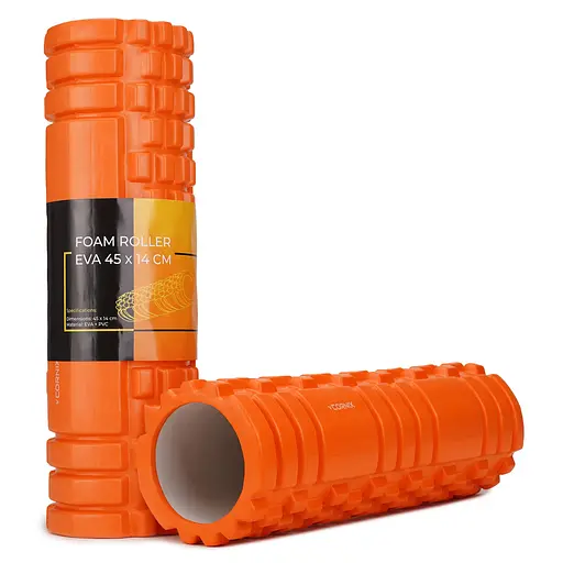 Масажний ролик Cornix EVA 45 x 14 см (валик, ролер) XR-0041 Orange - фото 1