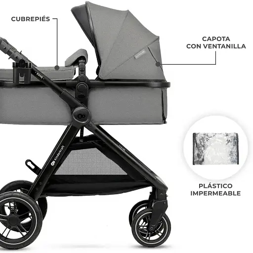Універсальна коляска 2 в 1 Kinderkraft Esme Grey (KSESME00GRY2000) - фото 4