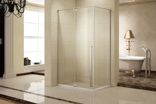 Душевая кабина прямоугольная Imprese Vaclav 120x80 распашная прозрачное стекло 8 мм с покрытием Easy clean тием без поддона хром s6408612L, Левая, прозрачная, хром - фото 3