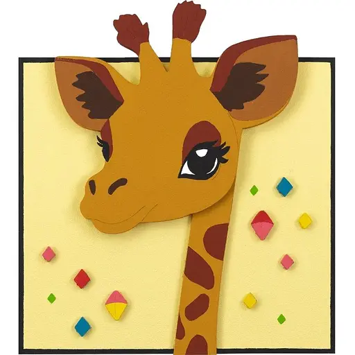 Набір картина 3D Rosa Talent Жираф МДФ ґрунтоване 18х20 см 