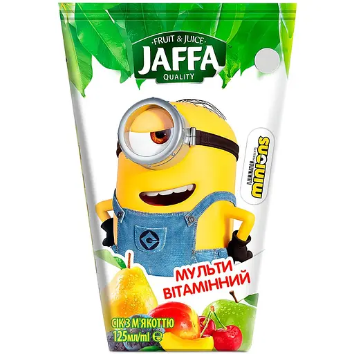 Упаковка сока Jaffa Minions Мультивитаминный с мякотью 2.75 л (125 мл x 22 шт.) - фото 2