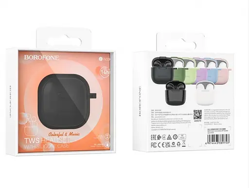 Навушники бездротові TWS у кейсі Borofone BW29 Charm Чорні - фото 3