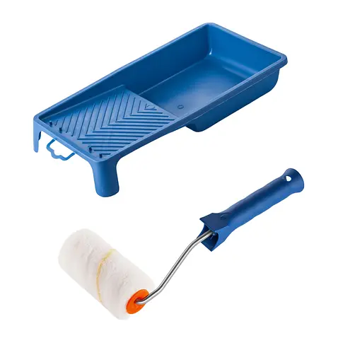 Валик "Гірпаінт" 100х30 мм з ручкою та ванночка Polax (770-208) - фото 1