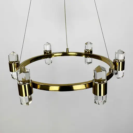Элегантная люстра с хрустальными элементами Ø 50 см Ст. MJ 237-500 AB | Line F - фото 4