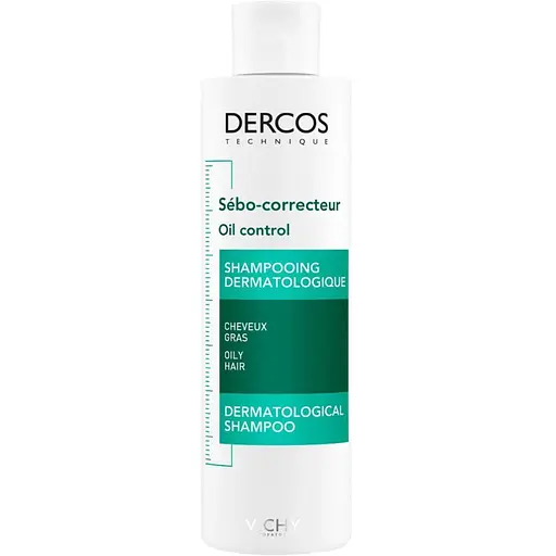 Шампунь для жирного волосся Vichy Dercos Sebo-correcteur Oil Control Dermatological Shampoo 200 мл