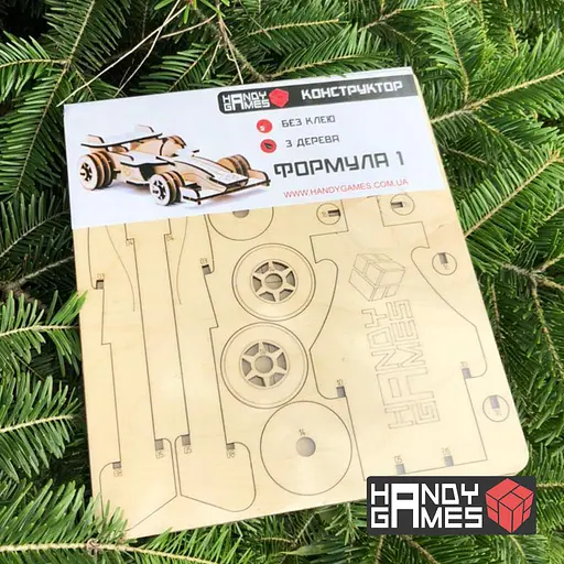 Дерев'яний конструктор Формула 1 39 деталей - фото 7