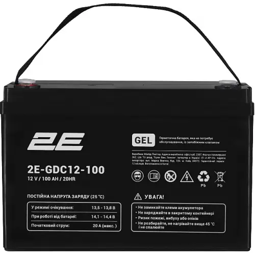 Аккумулятор 2E GDC, 12В, 100Ah, GEL (2E-GDC12-100)