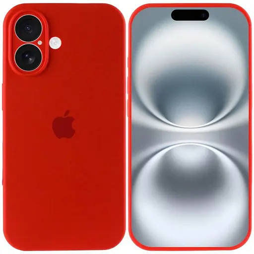 Чехол Epik Silicone Case Full Camera Protective AA для Apple iPhone 16, 6.1 Красный/Red - фото 5