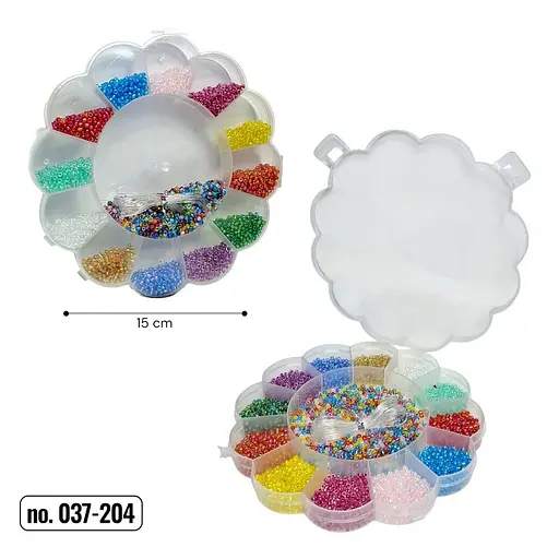 Набір бісеру для створення прикрас Bambi 037-204 у пластиковому боксі - фото 2