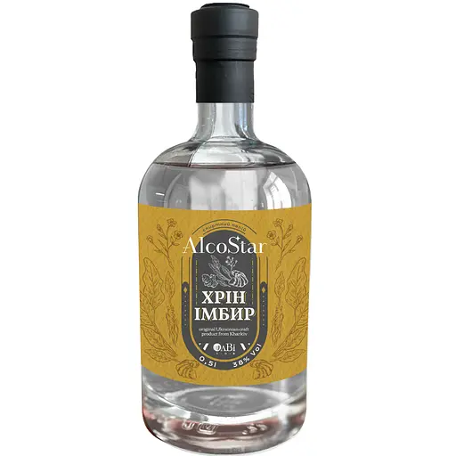 Напій спиртний AlcoStar Хрін та імбир 38% 0.5 л