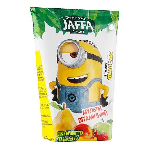 Упаковка сока Jaffa Minions Мультивитаминный с мякотью 2.75 л (125 мл x 22 шт.) - фото 3