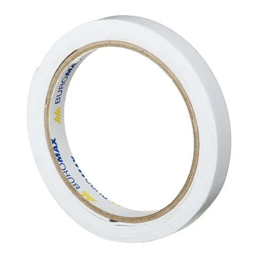 Клейка стрічка двохстороння BUROMAX BM.7511 на пінній основі 12 мм х 2 м - фото 1
