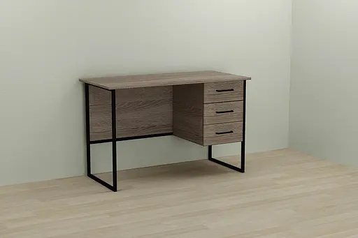 Компьютерный стол Ferrum-decor Гарри 75x120x60 черный ДСП Дуб Сонома Труфель 16мм (FRD-103533)