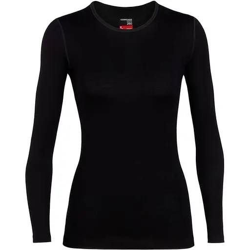 Термокофта Icebreaker 260 Tech LS Crewe Wmn Black XS (1052-104 387 001 XS)