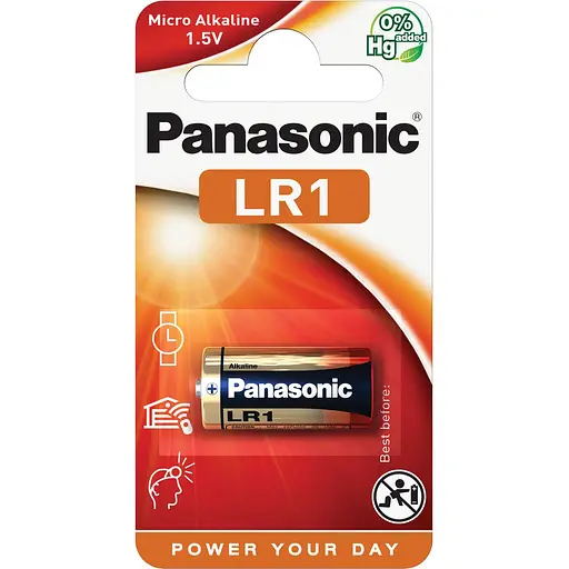 Батарейка Panasonic LR1 BLI 1 Alkaline