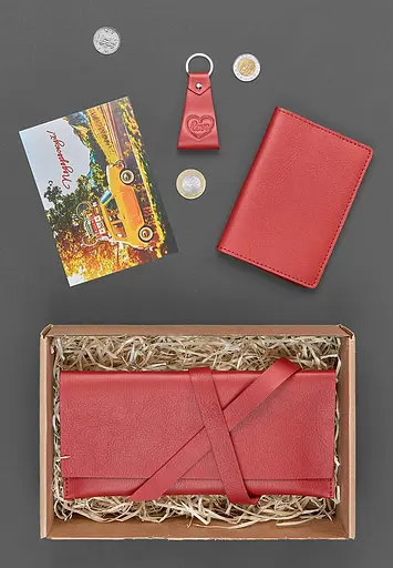 Набор кожаных аксессуаров для путешественника. - фото 4