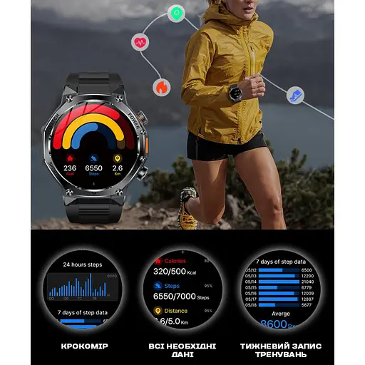 Часы Smart Surf X Pro Black Rubber, 2 ремешка - фото 21