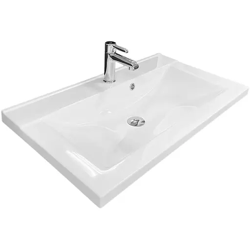 Раковина Adamant умывальник QUANTO искусственный камень прямоугольная - фото 1