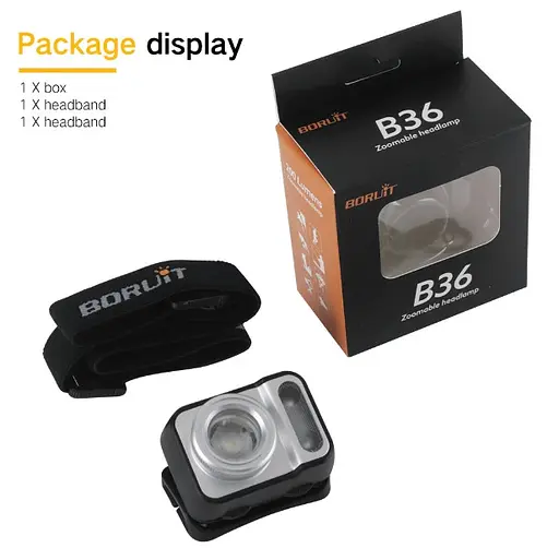 Налобний ліхтар Boruit B36 XP-G2 + 2*3030 650 Lm червоне світло Ліхтарик - фото 6