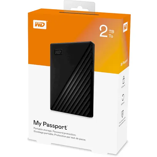 Зовнішній жорсткий диск Western Digital HDD 2.5" USB 2.0TB WD My Passport Black (WDBYVG0020BBK-WESN) - фото 5