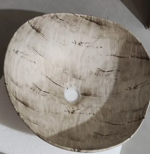 Умивальник накладний Mixxus Premium Wave-0103 marble 380x380x170 мм MP6532, Мармур - фото 3