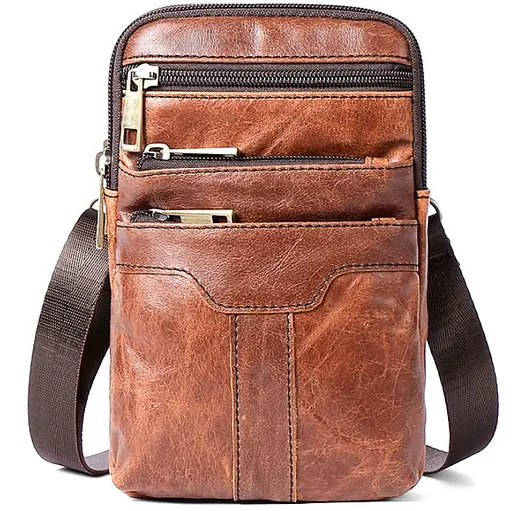 Чоловіча шкіряна сумка Vintage 13х21х4,5 см sum0012381 - фото 1